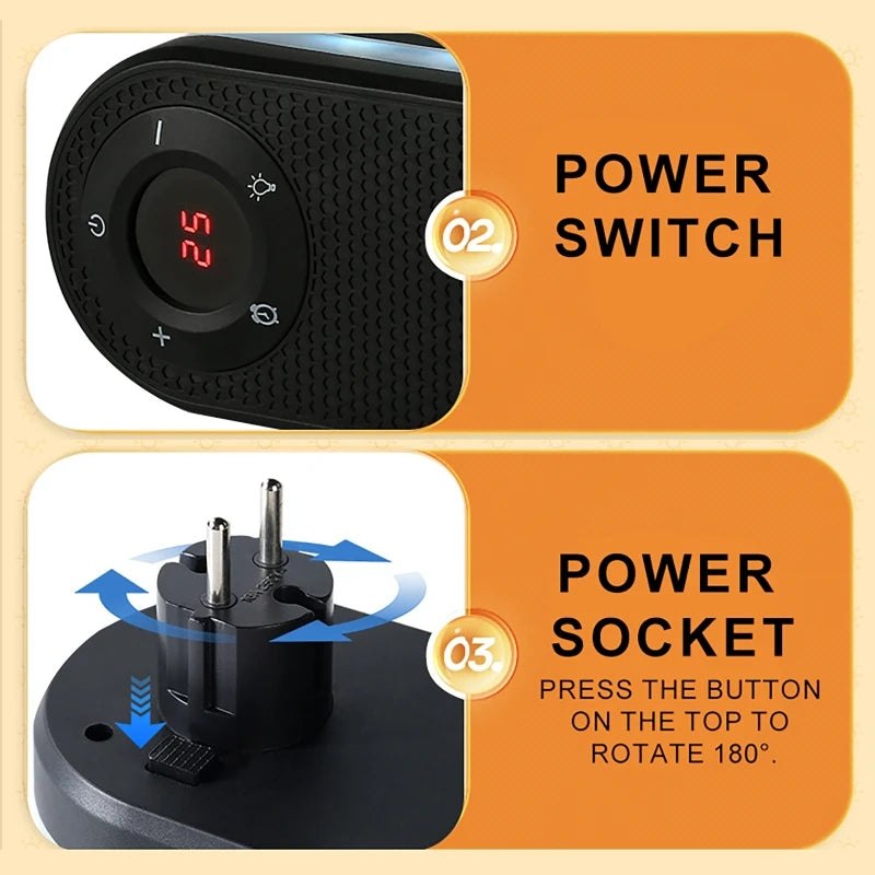 Wall-Mount Mini Space Heater Night Light Remote | Dreamburgh Mini Space Heater QXL