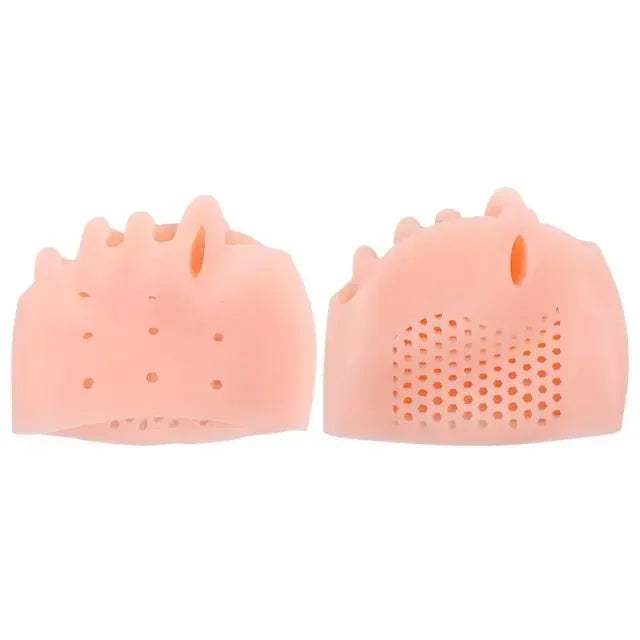 2-Pack Silicone Forefoot Gel Pads & Toe Separator Cushions Toe Separator Pads QXL M9 Beige