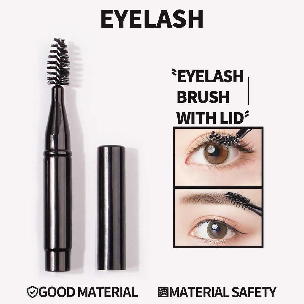 Bendable Eyelash & Eyebrow Brush with Cover – Men & Women Eyebrow & Lash Brush QXL black