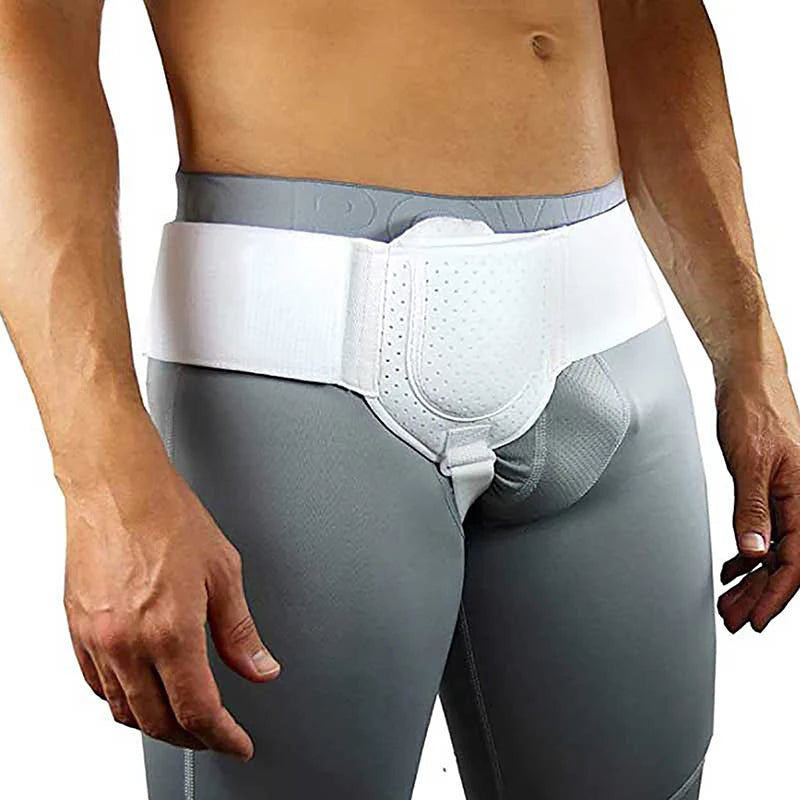 Breathable Hernia Belt Truss | Inguinal Groin Support Strap Hernia Support Belt QXL white