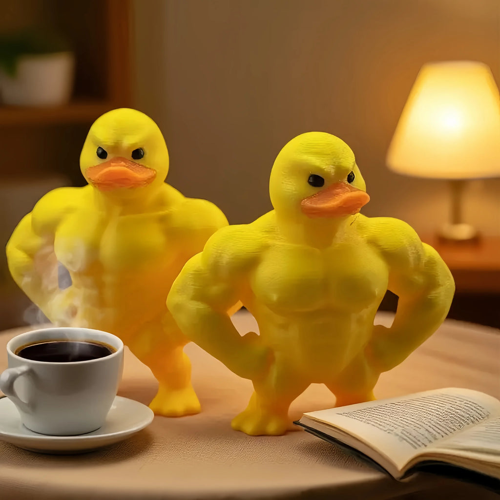 Muscular Duck Figurine | Funny Desk & Garden Decor Gift Novelty Figurine QXL