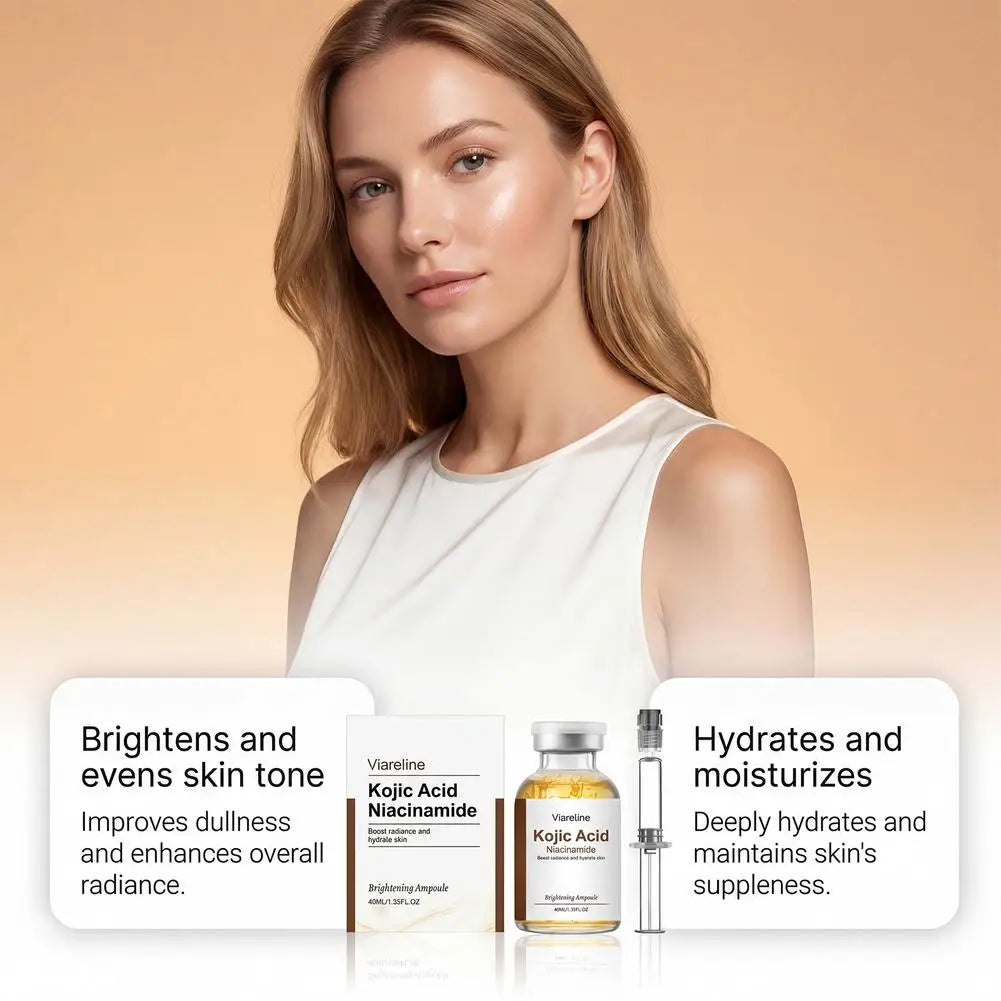 40ml Kojic Acid & Niacinamide Brightening Ampoule Serum Brightening Face Serum QXL