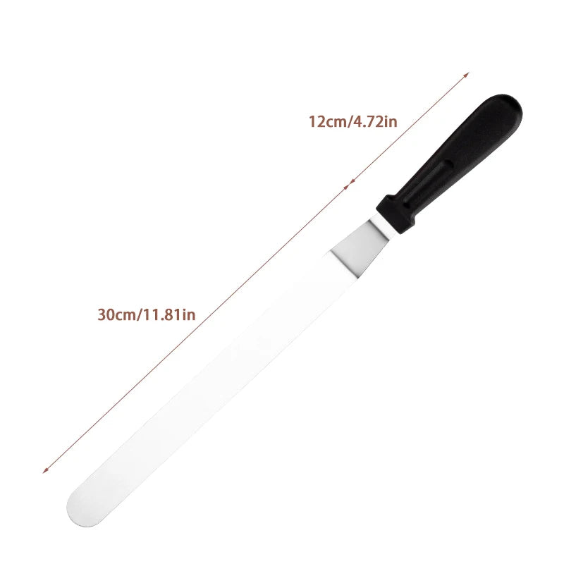 Stainless Steel Cake Decorating Spatula 6–12 Inch | Frosting Cake Decorating Spatula QXL XL