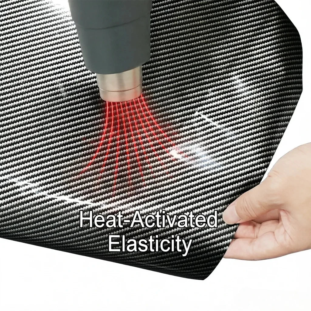 2D Glossy Carbon Fiber Car Wrap Vinyl Film | Black & Silver Car Wrap Vinyl Film QXL