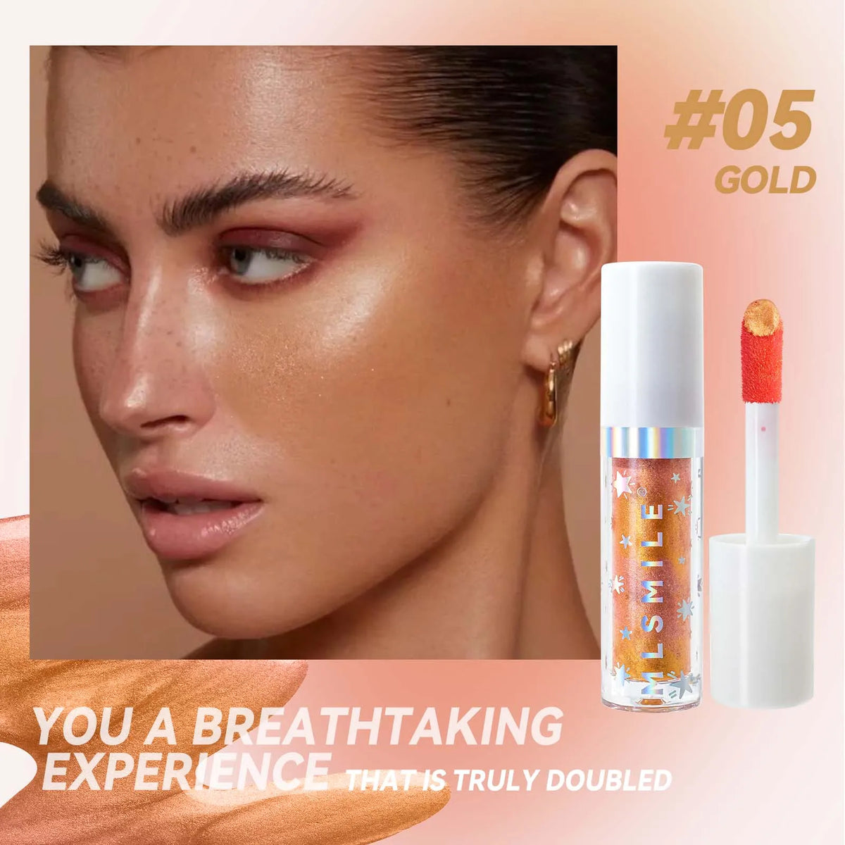 MLSMILE Marble Liquid Blush Highlighter & Contour – Waterproof Liquid Blush QXL 05