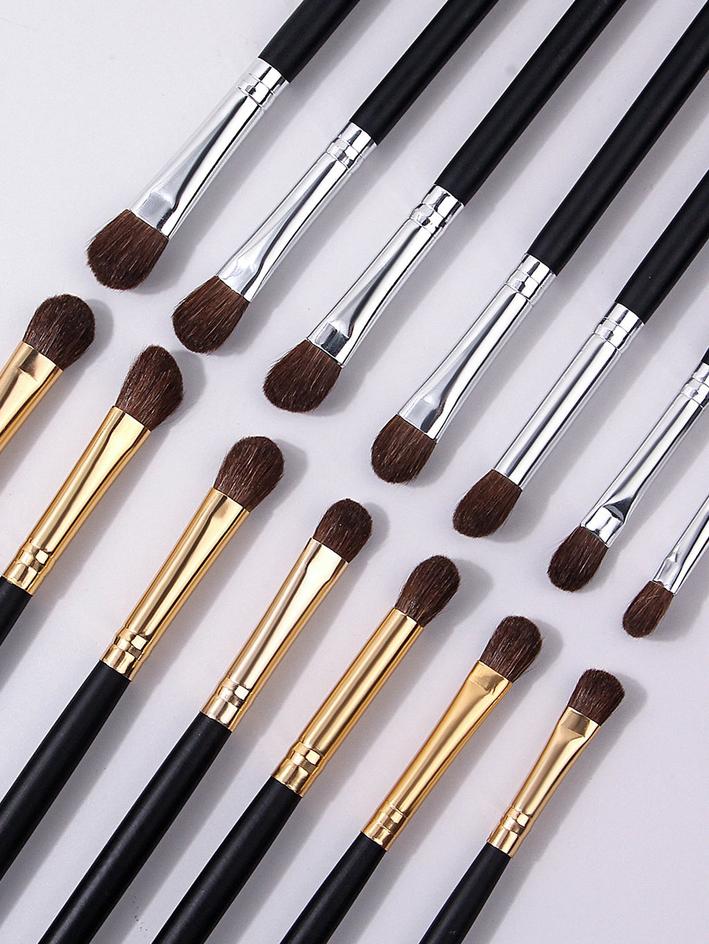 14-Piece Wooden Handle Eye Makeup Brush Set – Horse Hair Eye Makeup Brush Set QXL