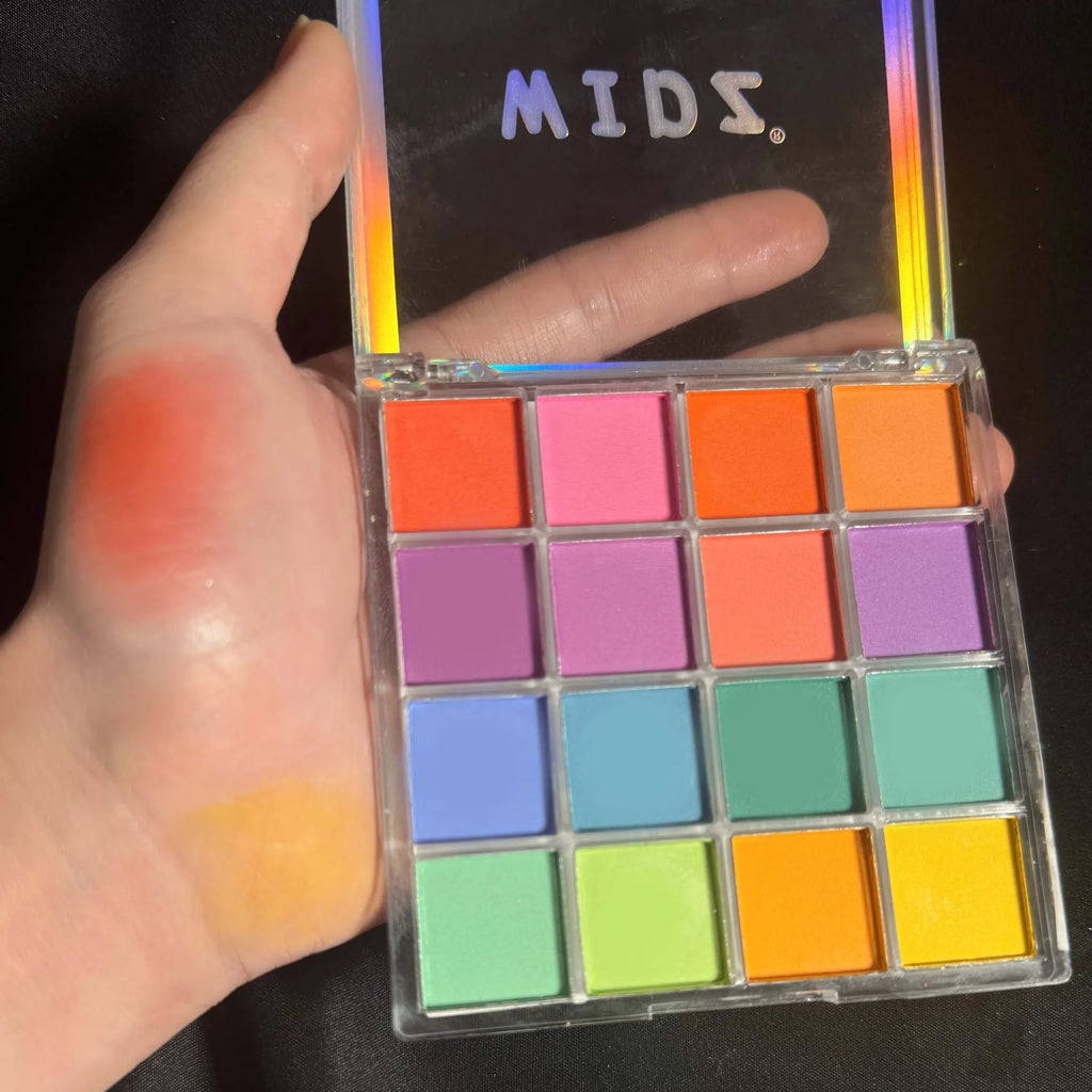 16-Color Eyeshadow Palette | Shimmer, Matte & Pearlescent Eyeshadow Palette QXL 16 colors