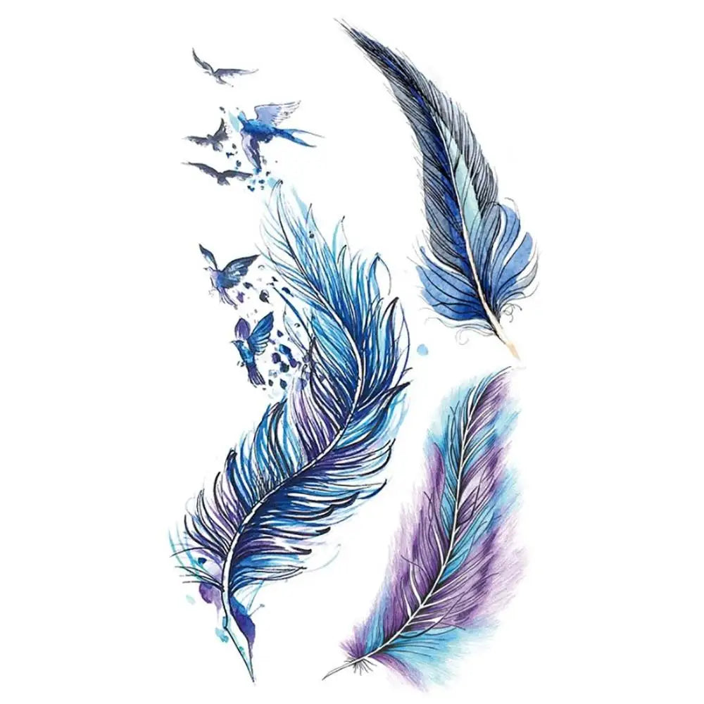 3D Butterfly Rose Temporary Tattoo Sticker | Waterproof Body Art Temporary Tattoo Sticker QXL