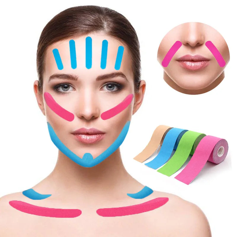 Facial Kinesiology Lifting Tape – V-Line, Neck & Eye Firming Facial Lifting Tape QXL