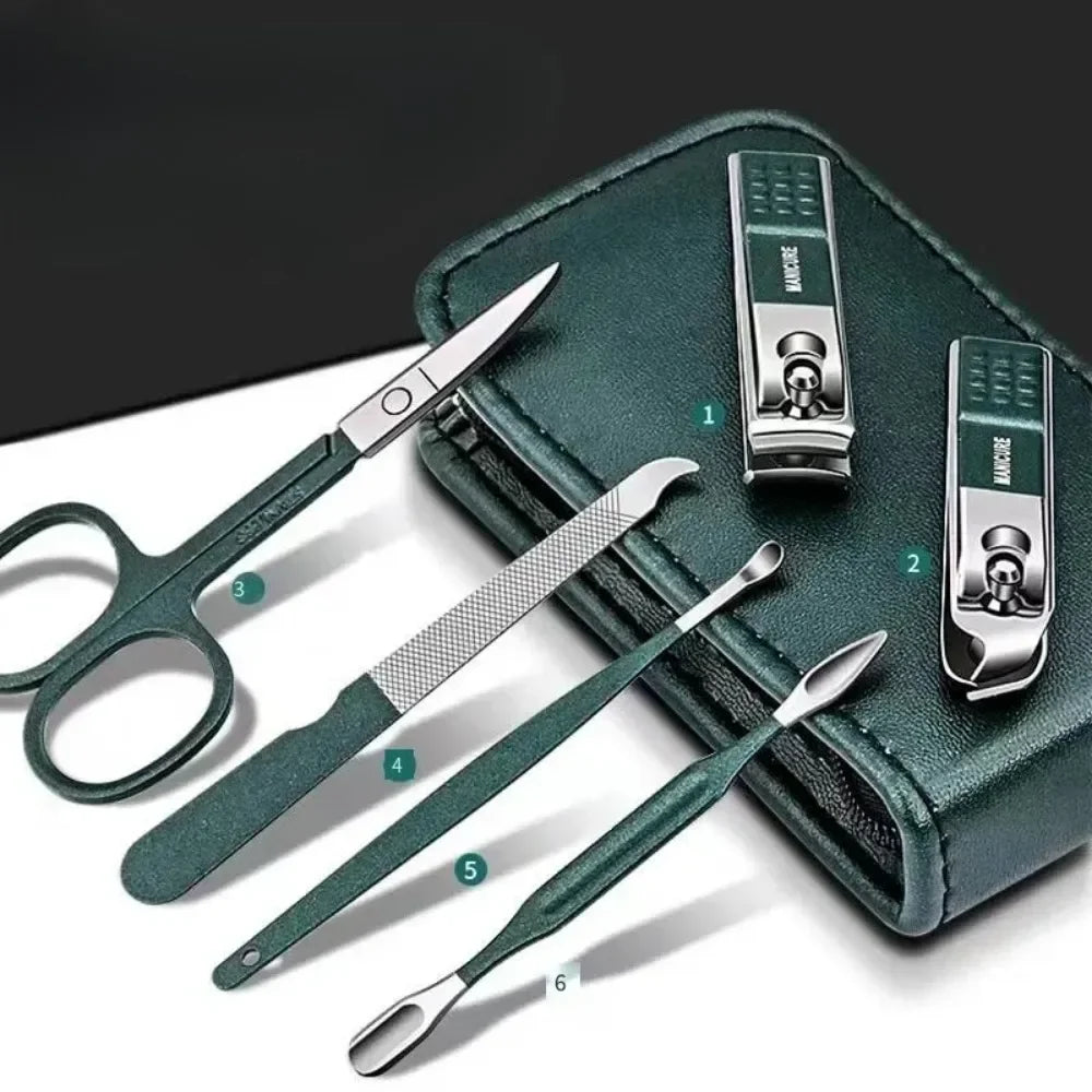 6-Piece Stainless Steel Nail Clipper Set | Manicure Kit Nail Clipper Set QXL