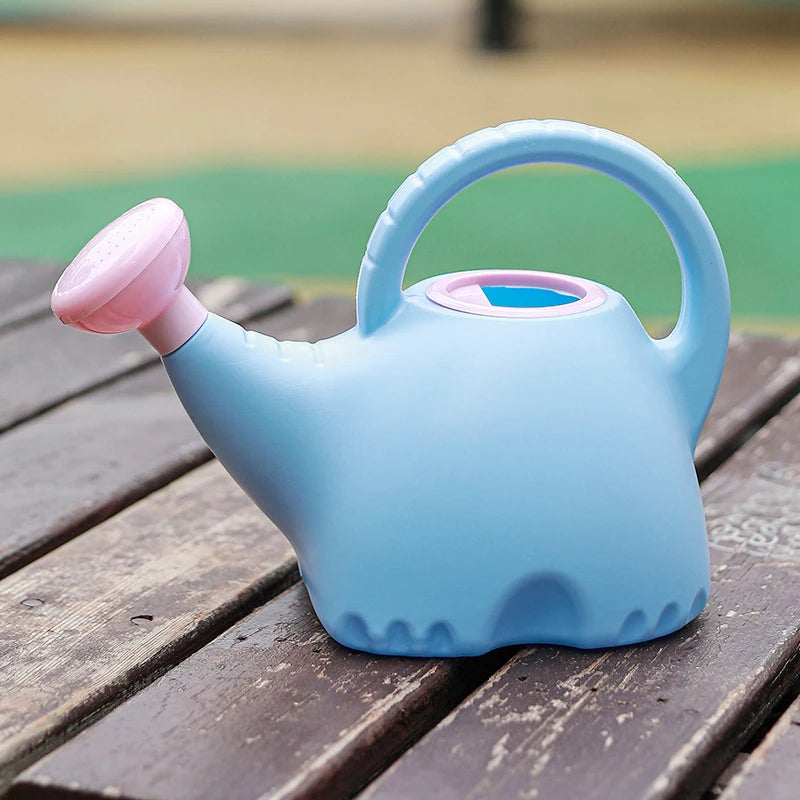 1.5L Elephant Kids Watering Can | Animal Shape Plant Pot Kids Watering Can QXL Blue