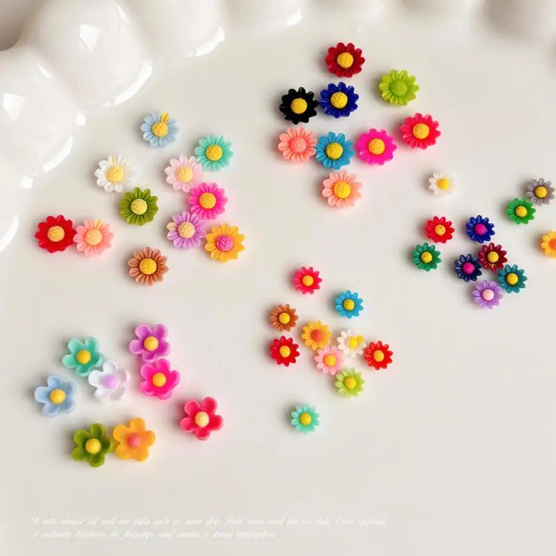 3D Sunflower Nail Charms | Resin Flower Nail Art Decorations Nail Art Charms QXL