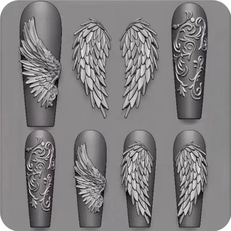 Butterfly Wing Silicone Nail Art Mold | 3D DIY Nail Design Silicone Nail Mold QXL