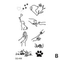 Waterproof Temporary Tattoo Sticker | Black Heart Body Art Temporary Tattoo Sticker QXL B CN
