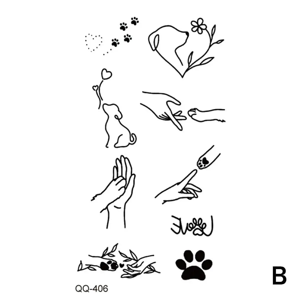 Waterproof Temporary Tattoo Sticker | Black Heart Body Art Temporary Tattoo Sticker QXL B CN