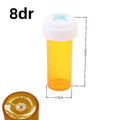 Child-Resistant Plastic Pill Bottles | Double Cap | 5/10/20-Pack Pill Storage Bottles QXL 8dr 10pcs A