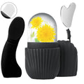 3-Piece Facial Tool Set – Ice Tray, Gua Sha & Face Brush Facial Skin Care Set QXL Black