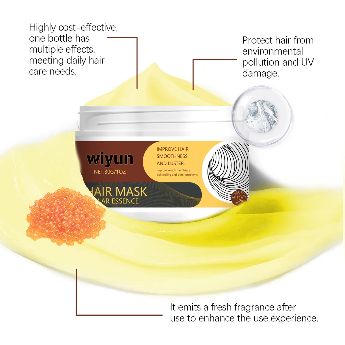 WIYUN Collagen Keratin Hair Mask – Deep Hydrating Treatment Hair Treatment Mask QXL
