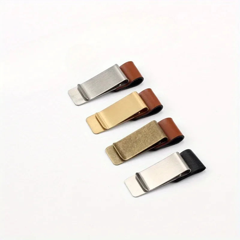 Metal Pen Clip & Card Holder for Laptop & Desk | Stationery Desk Pen Clip QXL