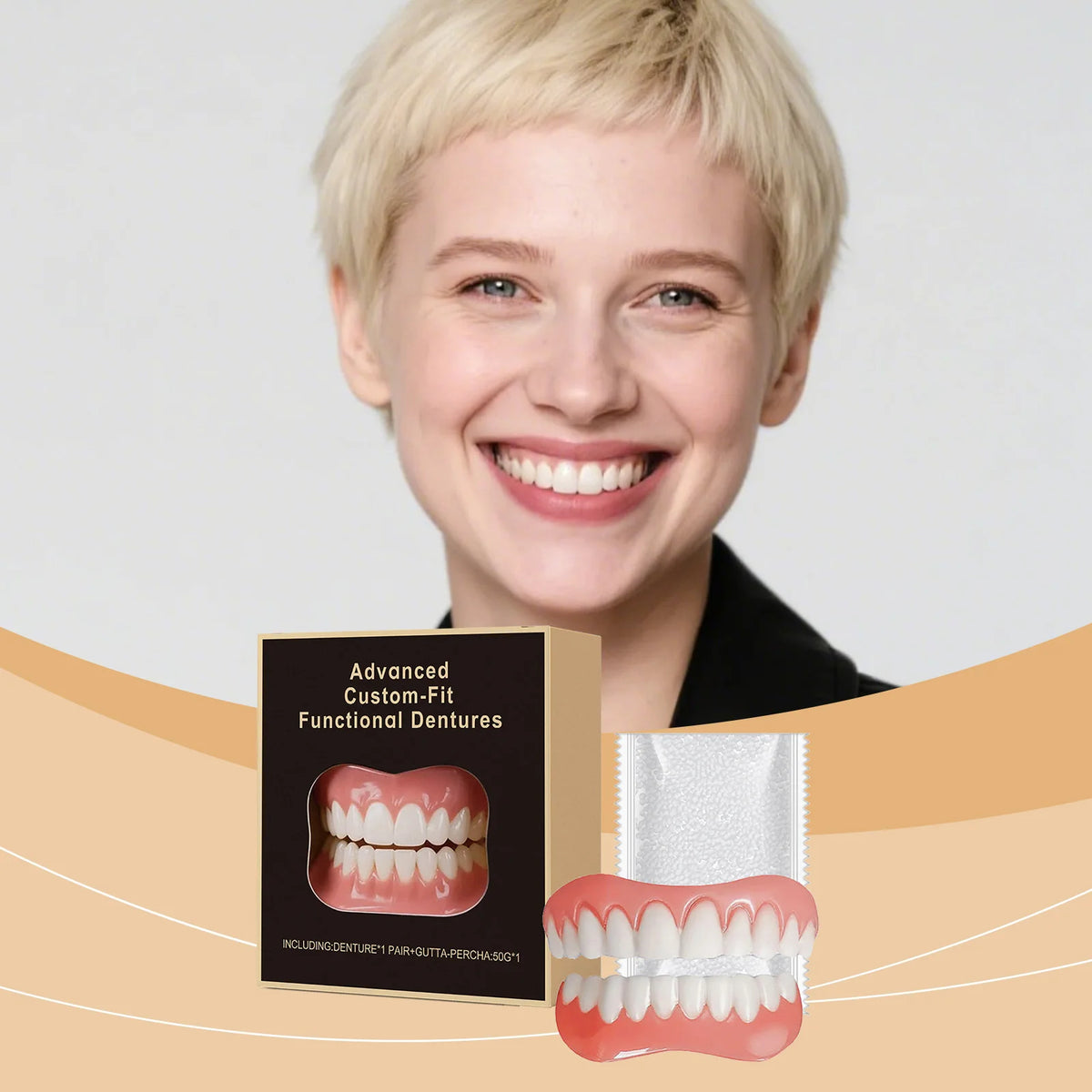 Denture Beauty Kit | Cosmetic Dental Care Set for Daily Wear Denture Care Kit QXL