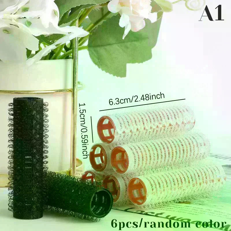 6-Pack Self-Grip Heatless Hair Rollers | Multi-Size Curler Set Hair Rollers QXL