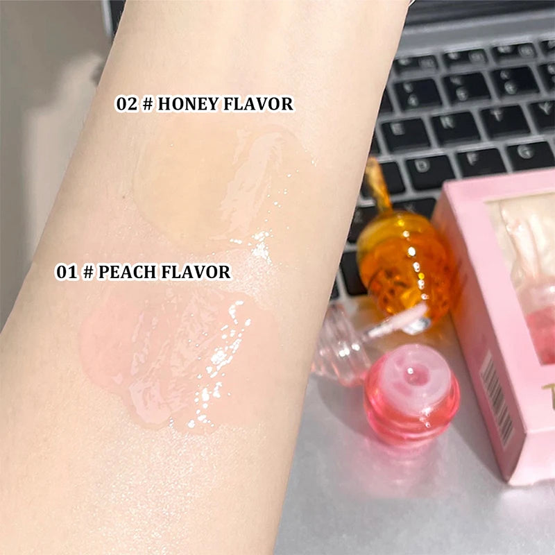 Honeypot Lip Oil Gloss | Moisturizing Hydrating Lip Tint Lip Oil Gloss QXL