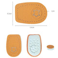 2-Pack Leather Heel Lift Insoles | Arch Support Shoe Cushions Heel Lift Insole QXL Brown