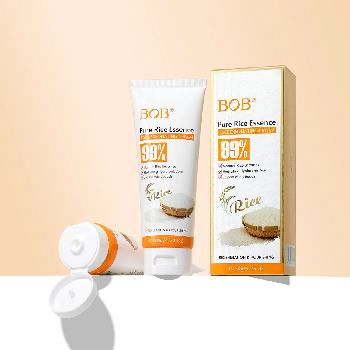 Rice Facial Scrub – Deep Pore Cleansing & Exfoliating Cream Face Exfoliating Scrub QXL BOB-046290W