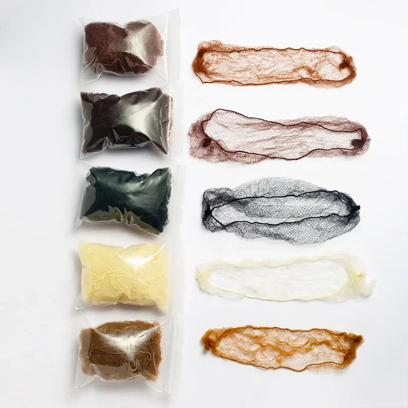 20-Pack Nylon Bun Hair Nets | 4 Colors, 5mm Mesh Hairnets Hair Net Set QXL