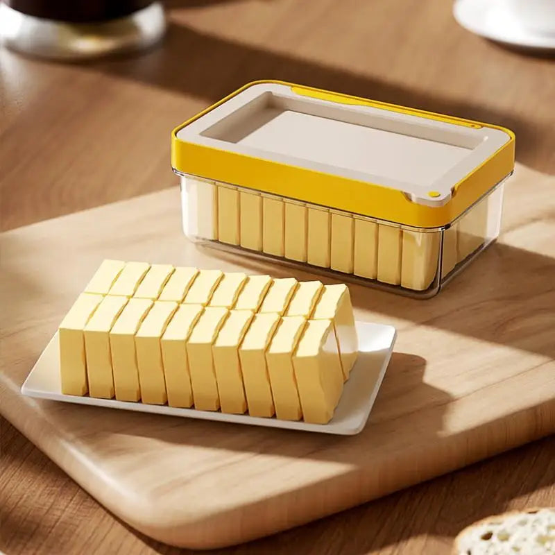 Butter Keeper Box with Lid & Cutter | Food-Grade Fridge Storage Butter Storage Box QXL
