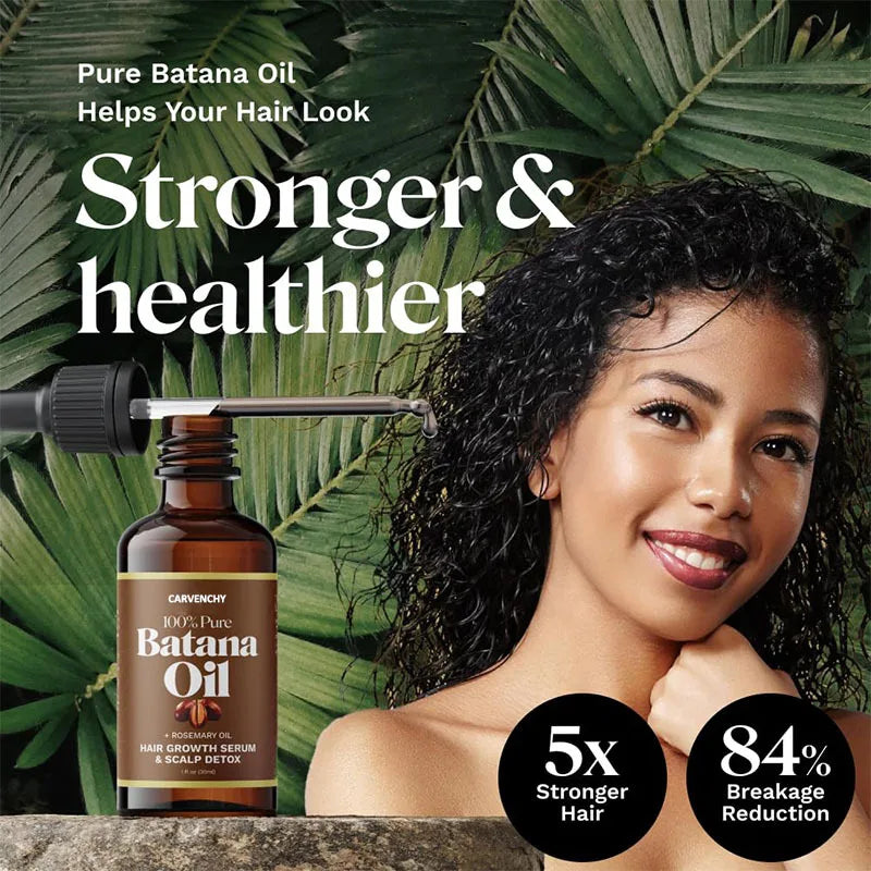 Organic Batana & Rosemary Hair Oil | Non-Greasy Formula Hair Treatment Oil QXL