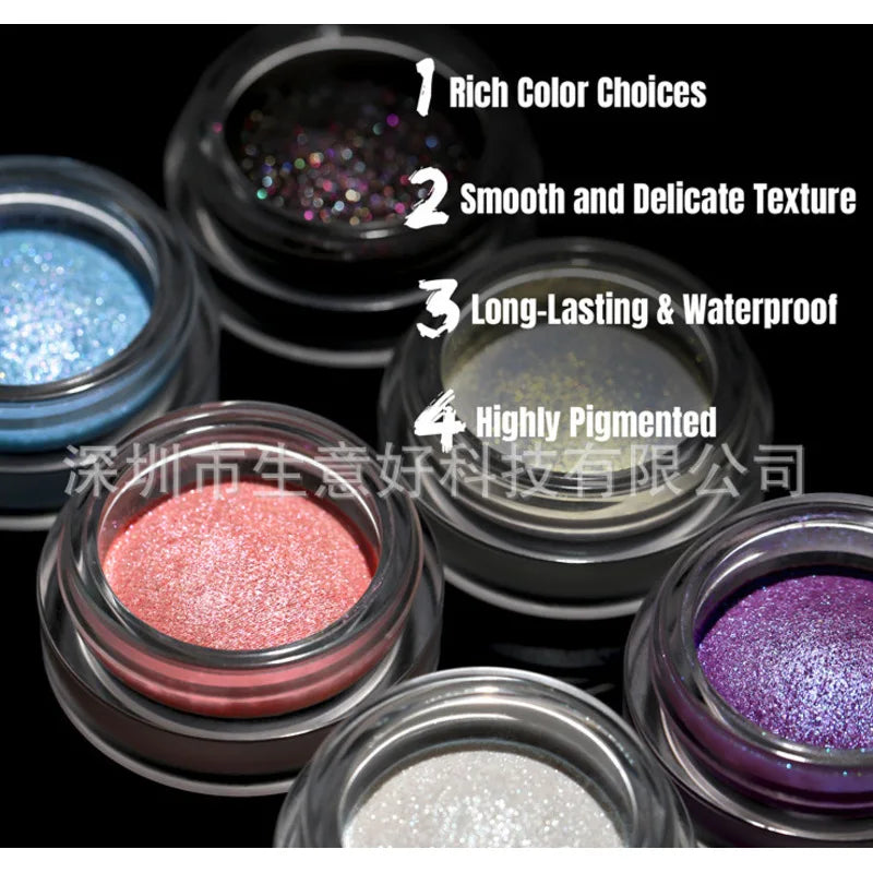 Metallic Creamy Single Eyeshadow | Diamond Shimmer 14 Shades Metallic Eyeshadow QXL