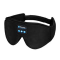 Bluetooth 5.0 Sleep Eye Mask Headphones | Soft Fleece Headband Bluetooth Sleep Headphones QXL Black