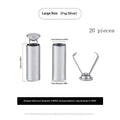 20-Pack Metal Cord End Stoppers | DIY Bag Rope Lock Caps Cord End Stopper QXL Frosted Silver X20