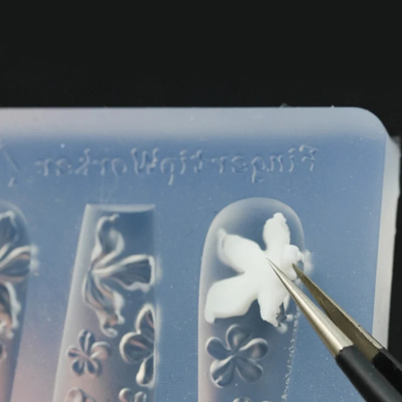 Baroque Silicone Nail Art Mold | 3D Relief Manicure Template Nail Art Mold QXL