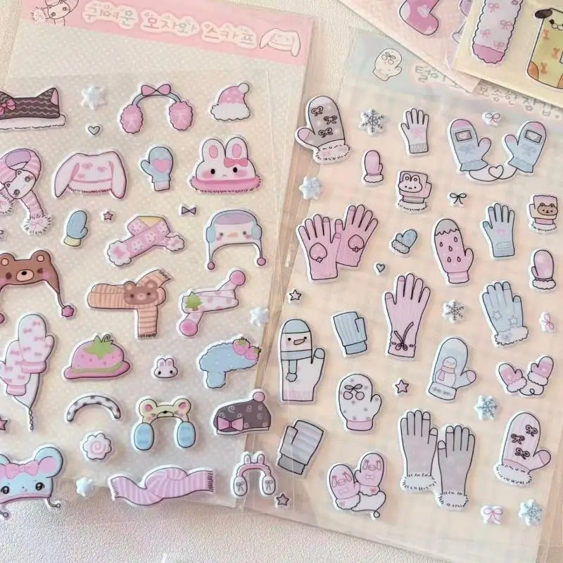 3D Foam Winter Stickers – DIY Scrapbook, Laptop & Journal DIY Craft Stickers QXL