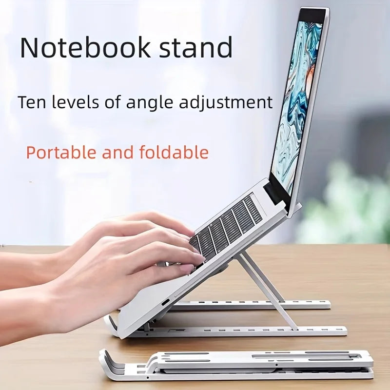 Portable Laptop Stand | 10-Level Folding Notebook Holder Laptop Stand QXL