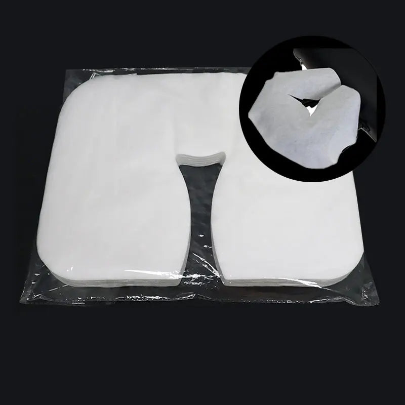 100-Pack Disposable Massage Table Headrest Face Covers Disposable Spa Covers QXL