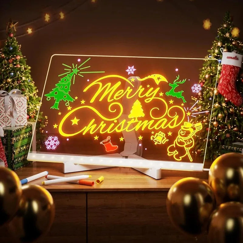 LED Acrylic Drawing Board for Kids | Light-Up Doodle Toy LED Drawing Board QXL