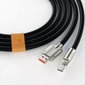 120W USB-C Fast Charging Cable 180° Rotating Elbow for Gaming USB-C Charging Cable QXL Black 2m