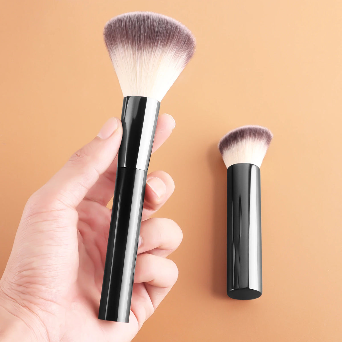 Ronshadow 2-Pc Powder & Contour Makeup Brush Set Makeup Brush Set QXL