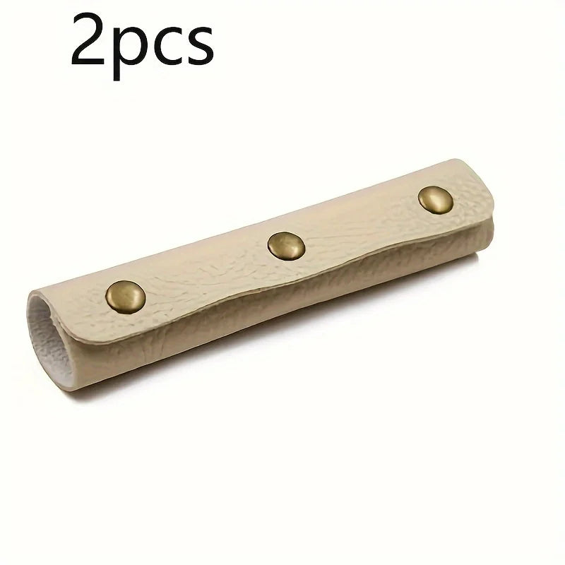 Handbag Handle Covers | Non-Slip Snap Button Bag Protectors Bag Handle Protector QXL White