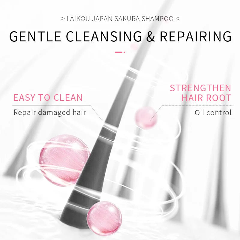 LAIKOU Japan Sakura Shampoo & Conditioner | Repair & Nourish Shampoo & Conditioner QXL