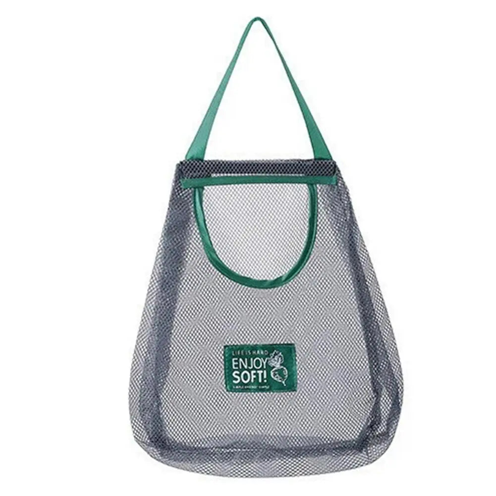 Hanging Mesh Fruit & Vegetable Storage Bag | Reusable Kitchen Kitchen Storage Bag QXL Large single-layer