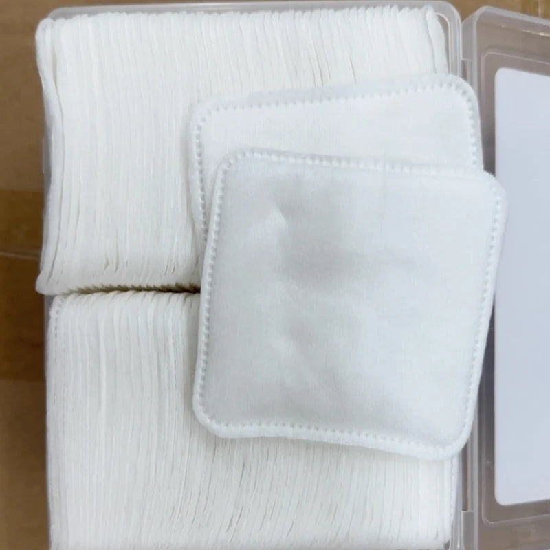 Square Makeup Remover Cotton Pads 600 Pcs | Lint-Free Pure Cotton Makeup Remover Pads QXL