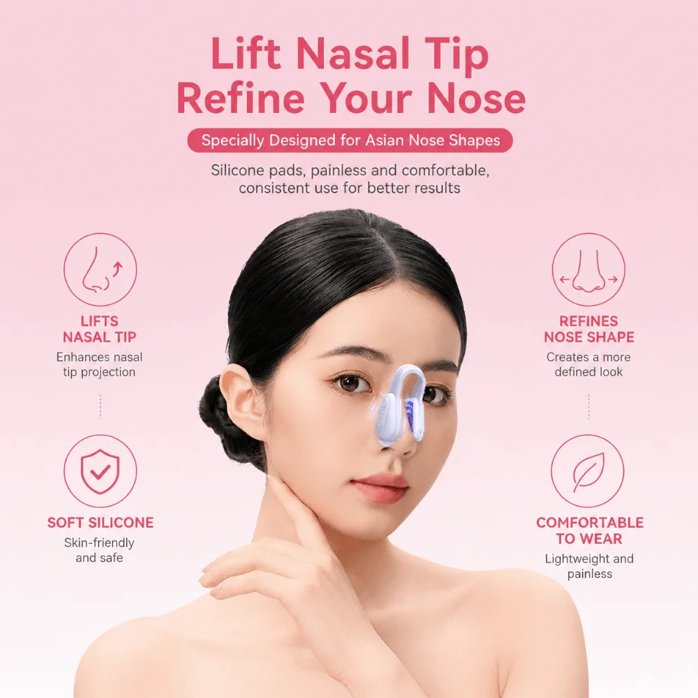 EMS Microcurrent Nose Shaper Clip | Electric Pulse Lift Device Facial Beauty Device QXL