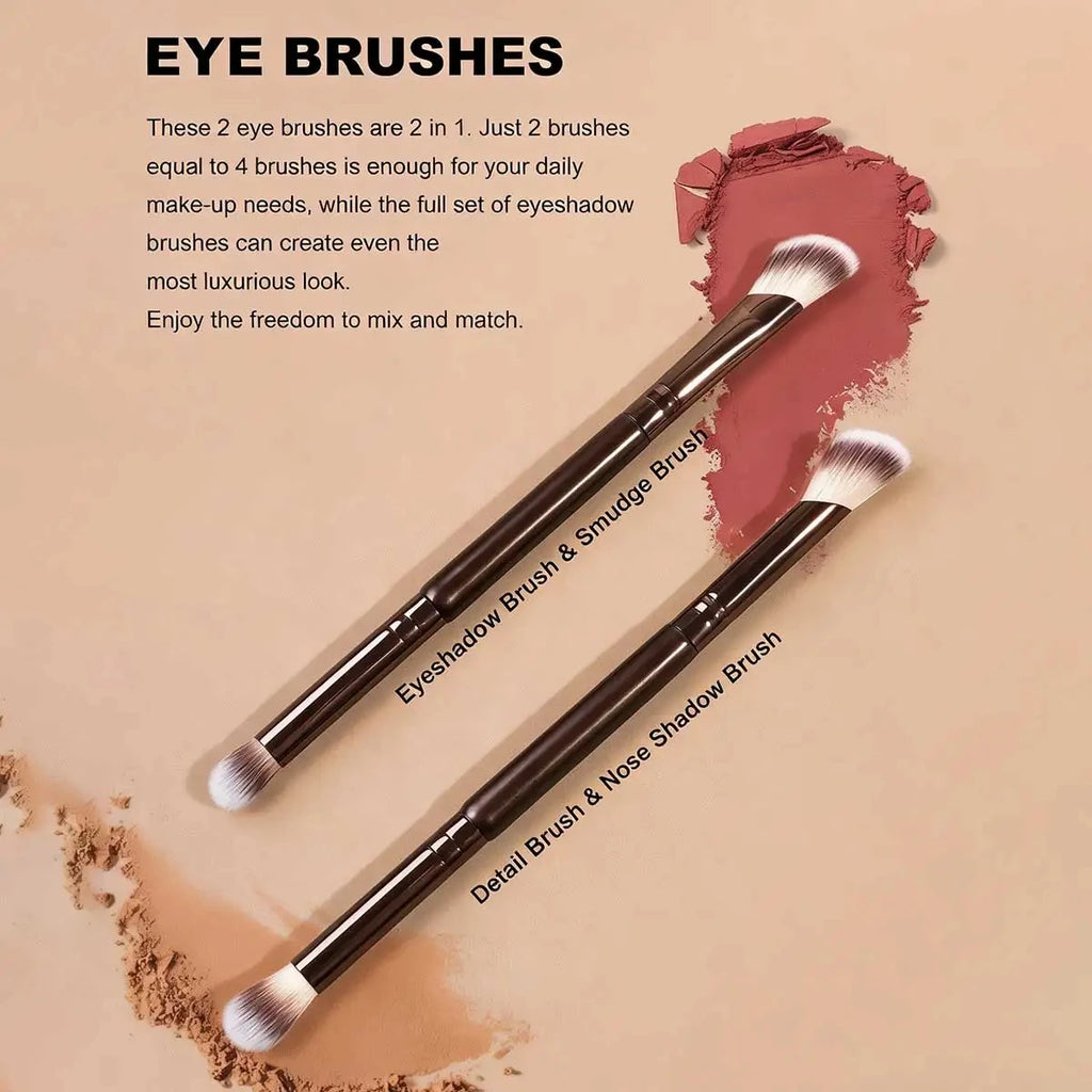 LUXEBLEND 7-Piece Soft Synthetic Makeup Brush Set Makeup Brush Set QXL