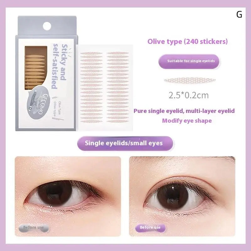 Invisible Double Eyelid Tape Stickers 90/240-Pc Natural Lift Eyelid Tape Stickers QXL G