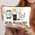 Canvas Zipper Pouch | Travel, Toiletry & Stationery Organizer Canvas Zipper Pouch QXL Beige