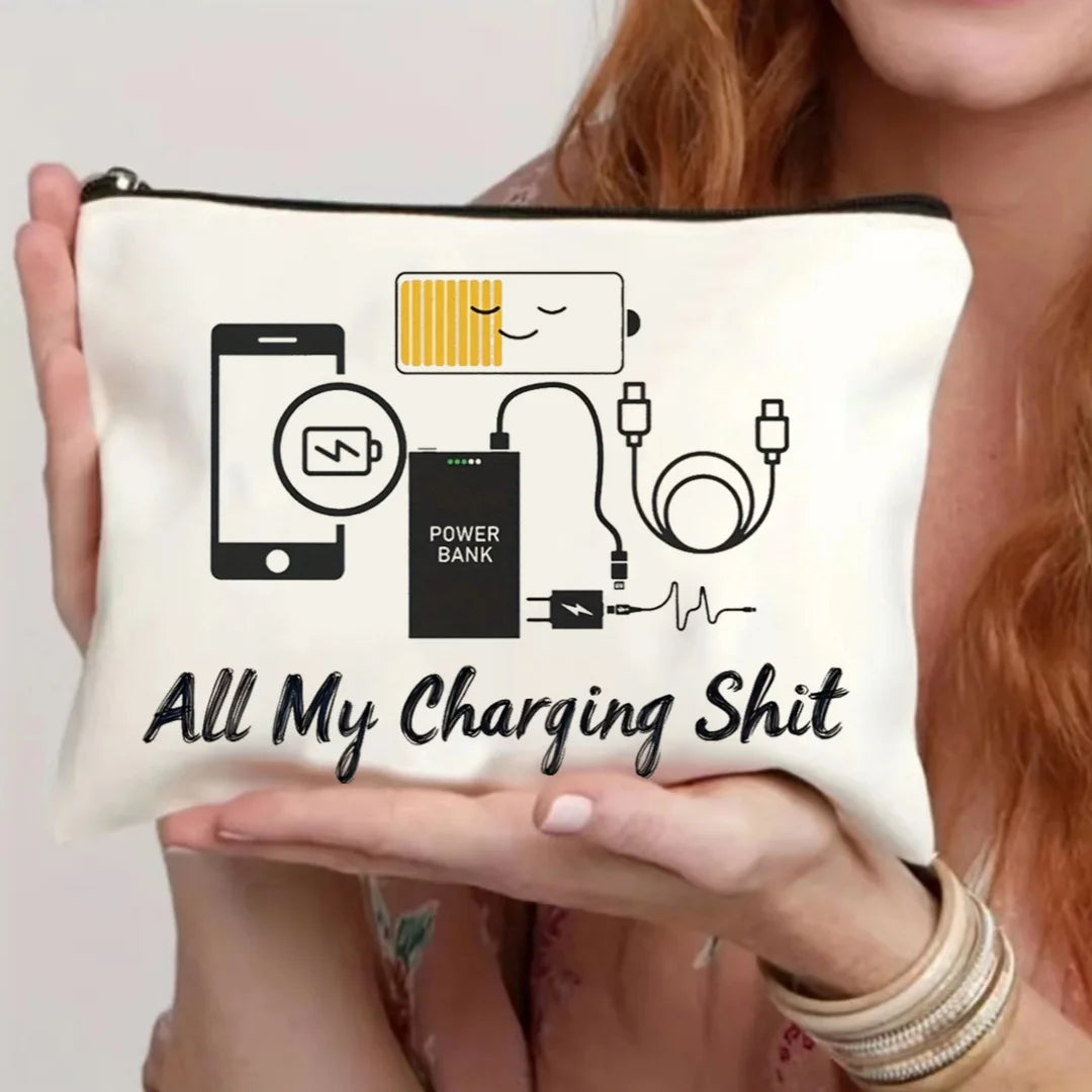 Canvas Zipper Pouch | Travel, Toiletry & Stationery Organizer Canvas Zipper Pouch QXL Beige